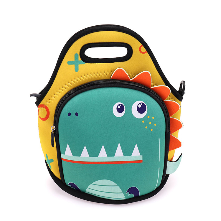 3-4 Hours Thermal Insulated Crocodile Neoprene Kids Lunch Bag