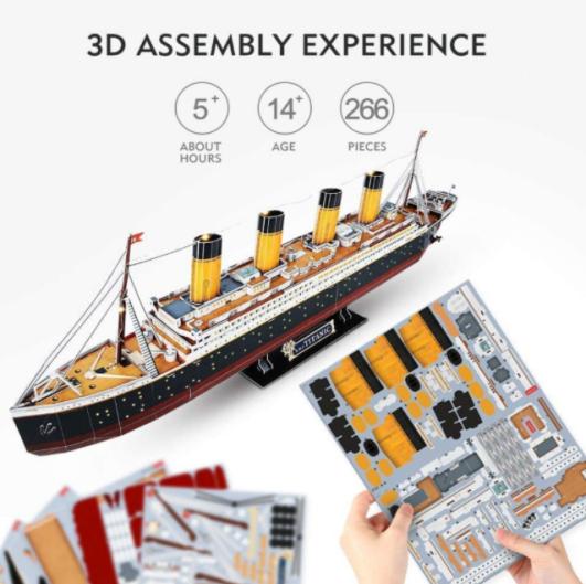 Detailed Design Paper Jigsaw DIY Stadium 3D Puzzle Model
